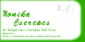 monika cserepes business card